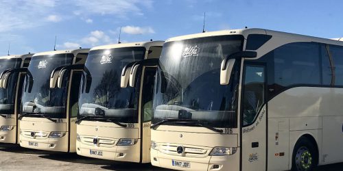 Alfa-Travel-Coach-Holidays-coaches-outside-Wheelton Coach Holidays